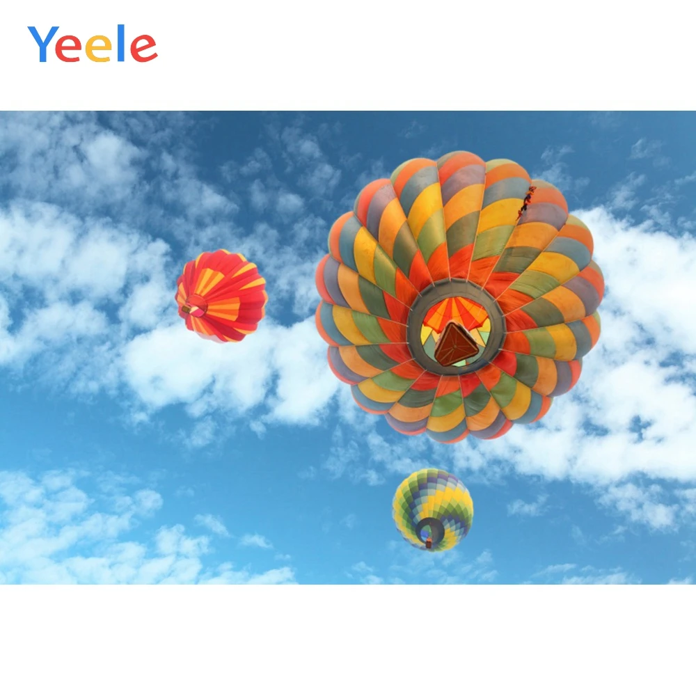 Yeele небо Декорации для фотосъемки с изображением парашюта синие воздушные шары