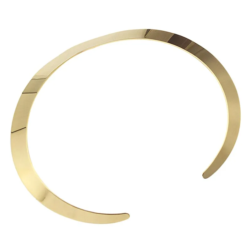 Кольцо-чокер из нержавеющей стали V-образное золотого цвета