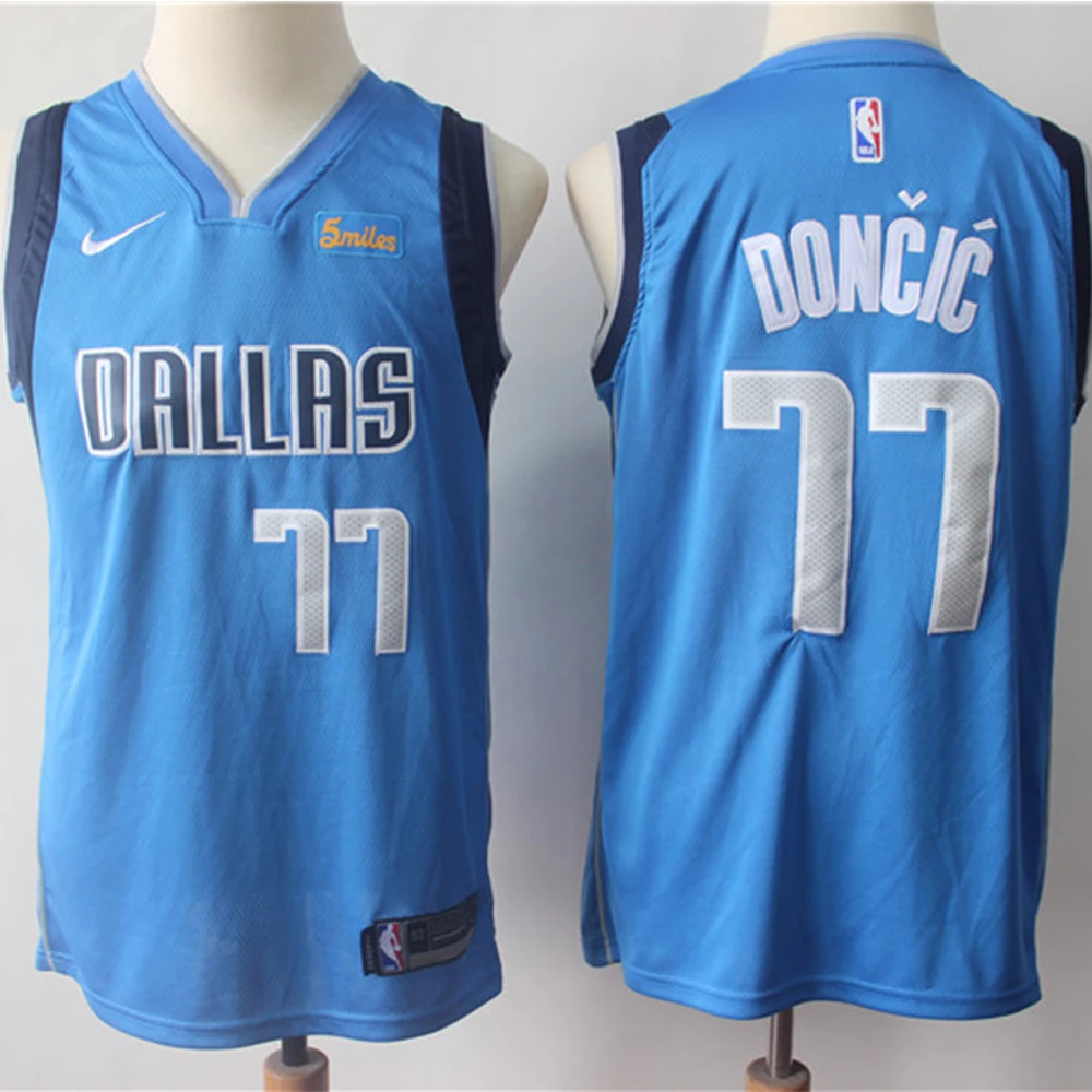 

NBA Dallas Mavericks # 77 Boy Basketball Jersey Youth Urban Edition Retro Jersey Swingman Kids Clothes
