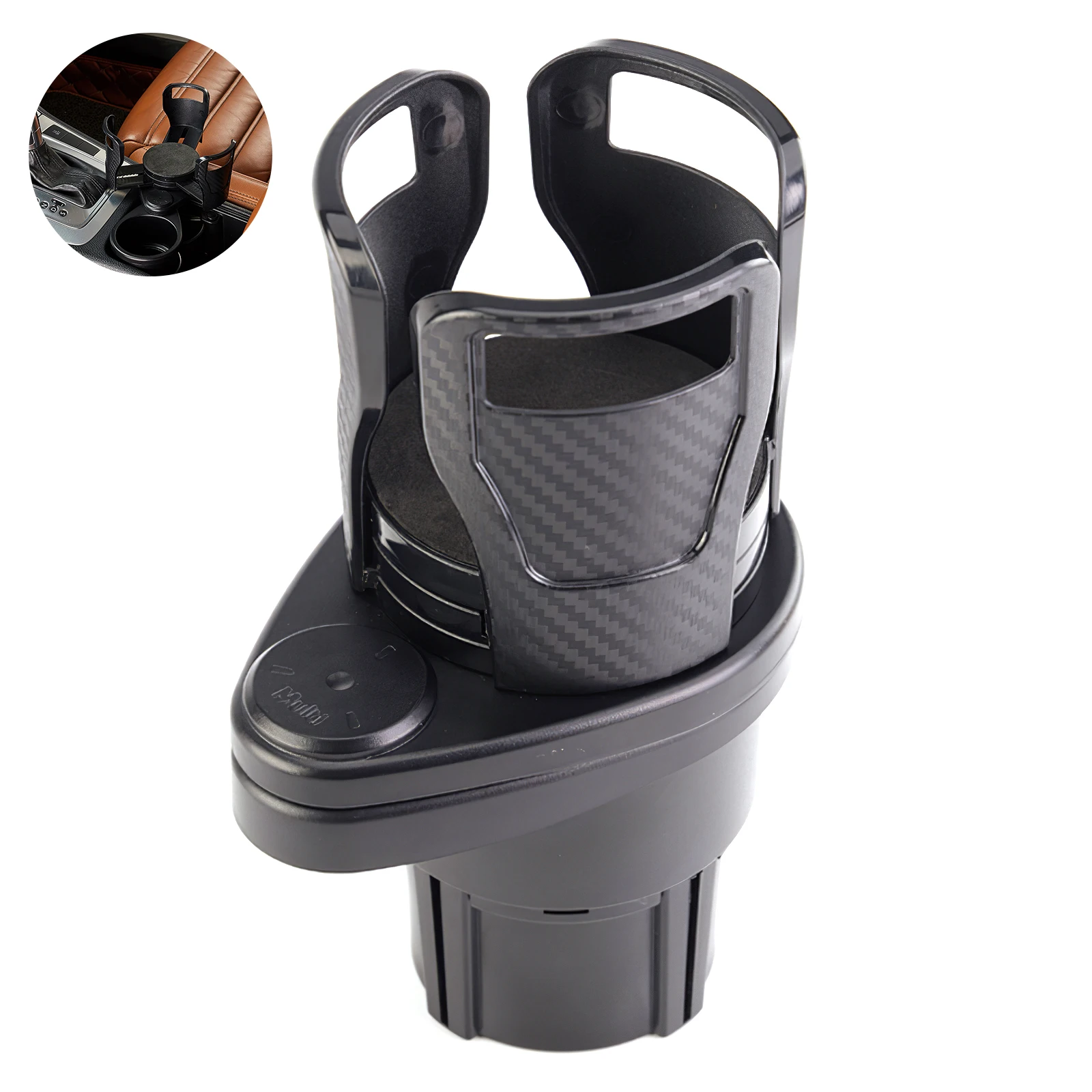 

Car Cup Holder 2 in 1 Car Bottle Holder Car Beverage Holder Rotating Rack Retractable Car Water Cup Holder for Car Water Bottle