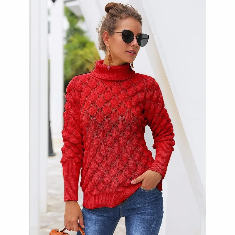 2019 Autumn Lady High Elastic Long Sleeve Tops Turtleneck Knitted Sweater Women Slim Sexy Tight Bottoming Pullovers | Женская одежда