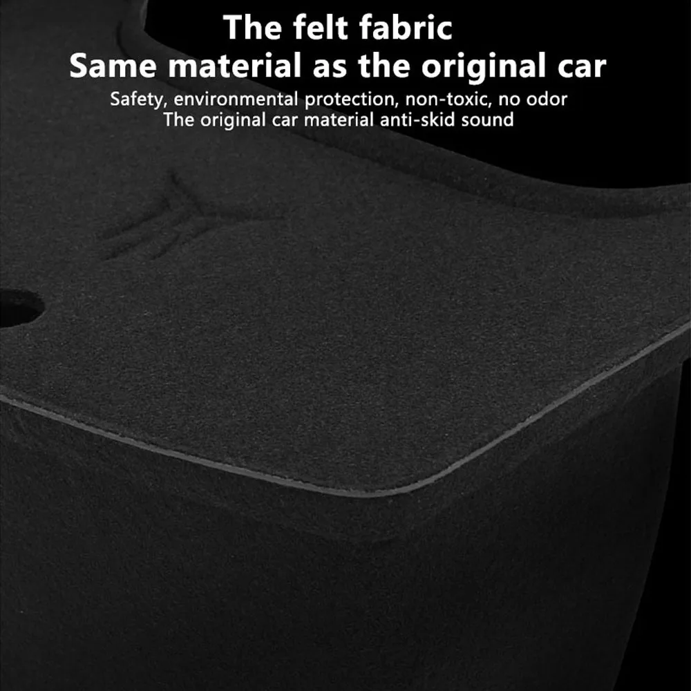 

Under Central Control Storage Box Flocking Style Organizer Garbage Case Drawer Car Armrest Storage Box For Tesla Model Y 2021