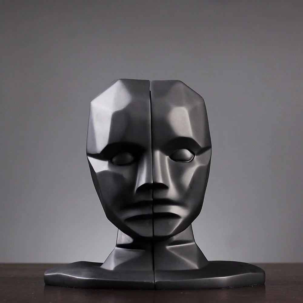 Abstractive Resin Character Statue Crafts Figurines Home Decoration Accessories Creative Brain Hole Wide Open | Дом и сад