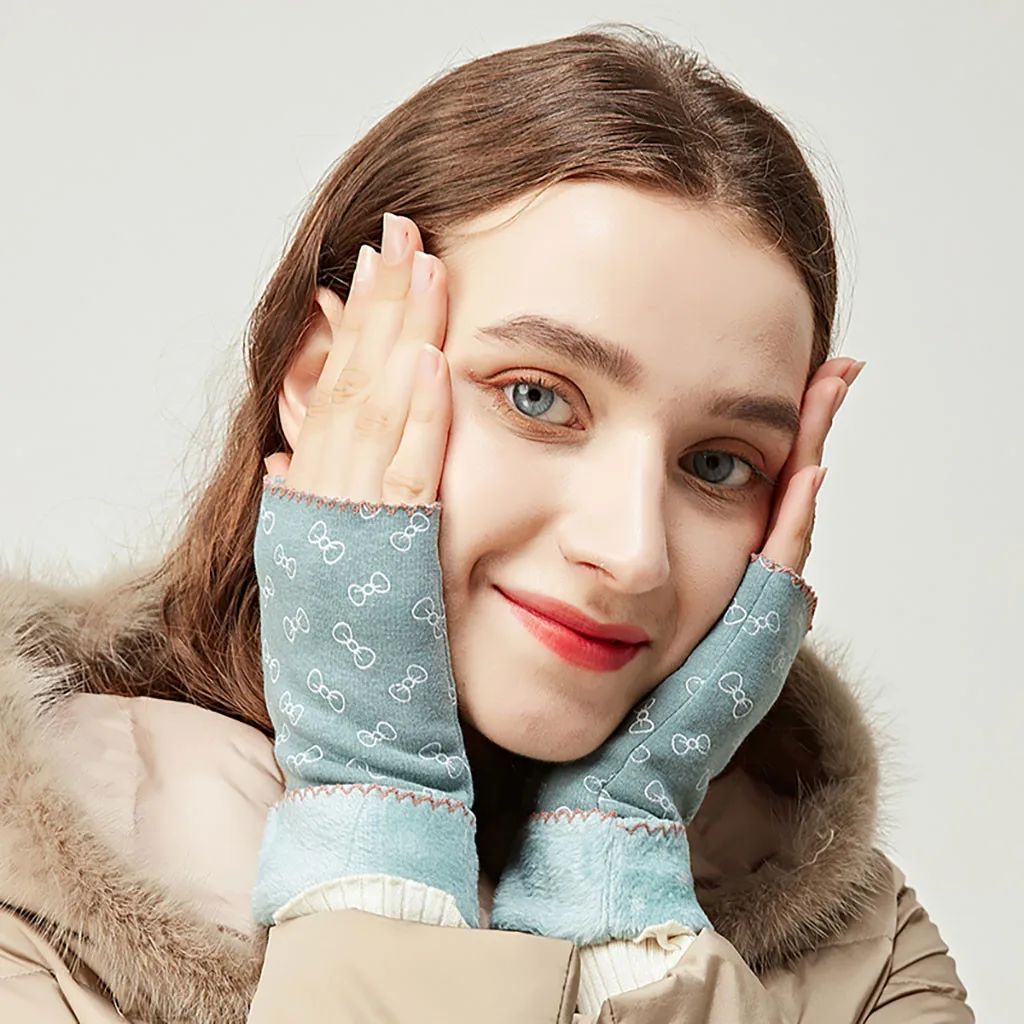 Женские теплые перчатки для девочек зимние наручные уличные езды на велосипеде