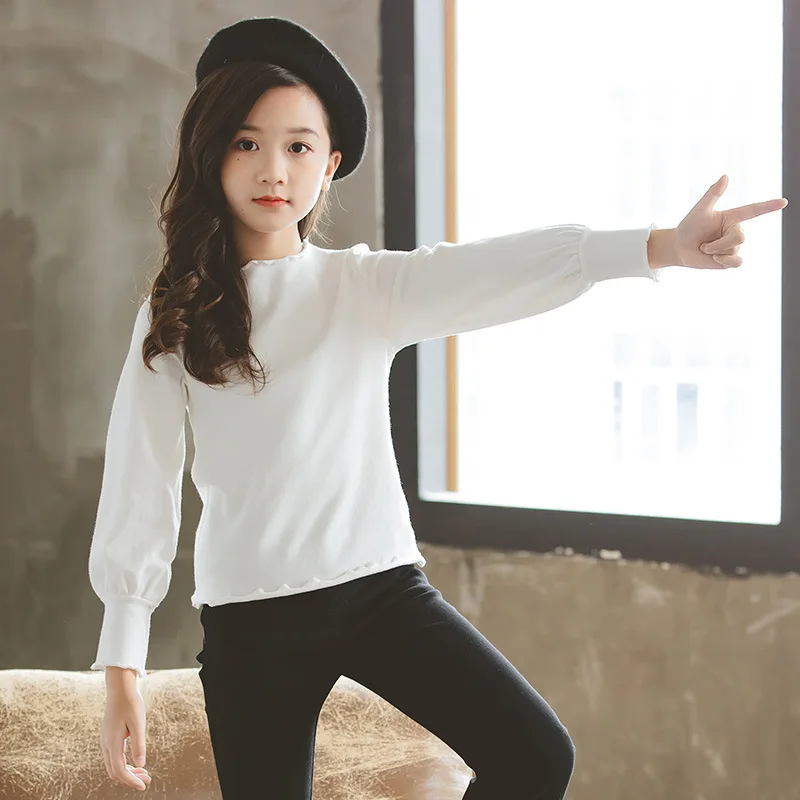 2021 Осенняя хлопковая рубашка для маленьких девочек топы ярких цветов с длинными