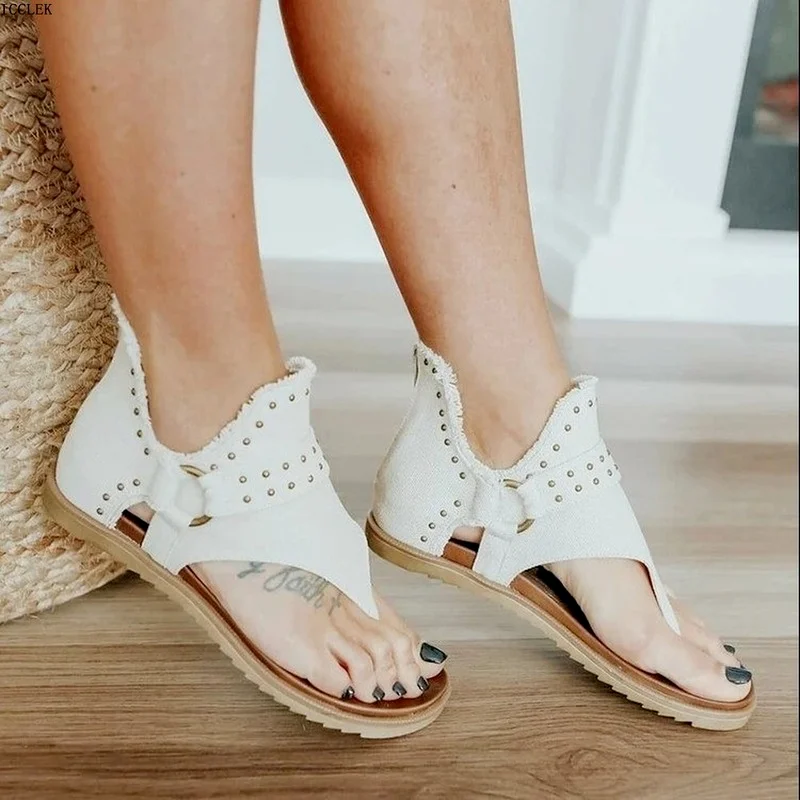 

Пляжные вьетнамки на плоской подошве; Шлепанцы с открытым носком; Женские Вьетнамки с 2021 повседневные женские летние туфли с пряжкой туфли ...