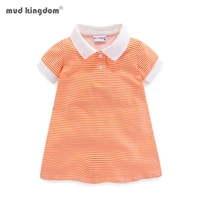 mudkingdom tunic girls polo shirts stripe soft short sleeve shirt for girls summer shirt collar kids clothes children tops