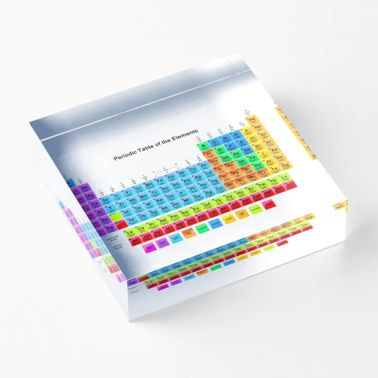 

Яркий Hd периодический стол с 118 Eleme акриловым блоком штамповка Модный свадебный Декор забавное украшение фотография процесс