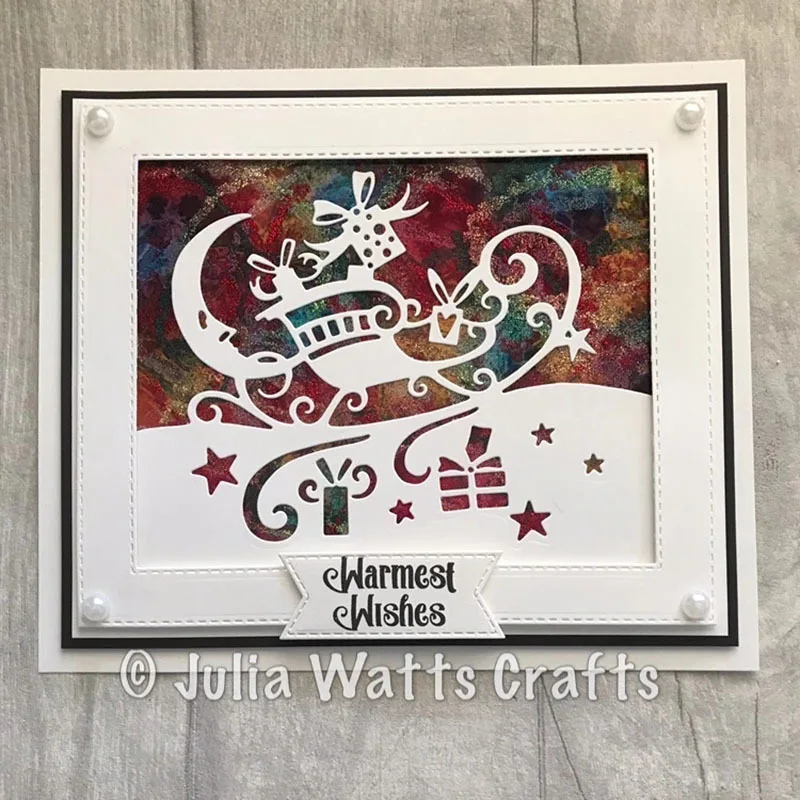 

Christmas sleigh lace combination accessories scrapbooking photo album Decorative clear