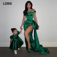 simple emerald green mermaid evening dresses long 2021 sexy silt off shoulder plus size adult prom party celebrity gowns