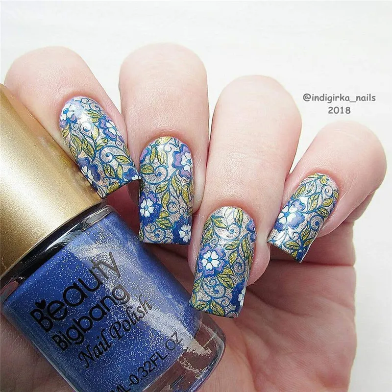 BeautyBigBang 6*6 см квадратная пластина для штамповки ногтей кружева цветок аксессуары для дизайна ногтей шаблон изображения пластины трафареты для штамповки ногтей плесень
