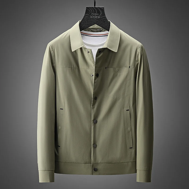 

New cotton clothes in autumn and winter high quality glue pressing Lapel casual jacket men's light cotton jacket