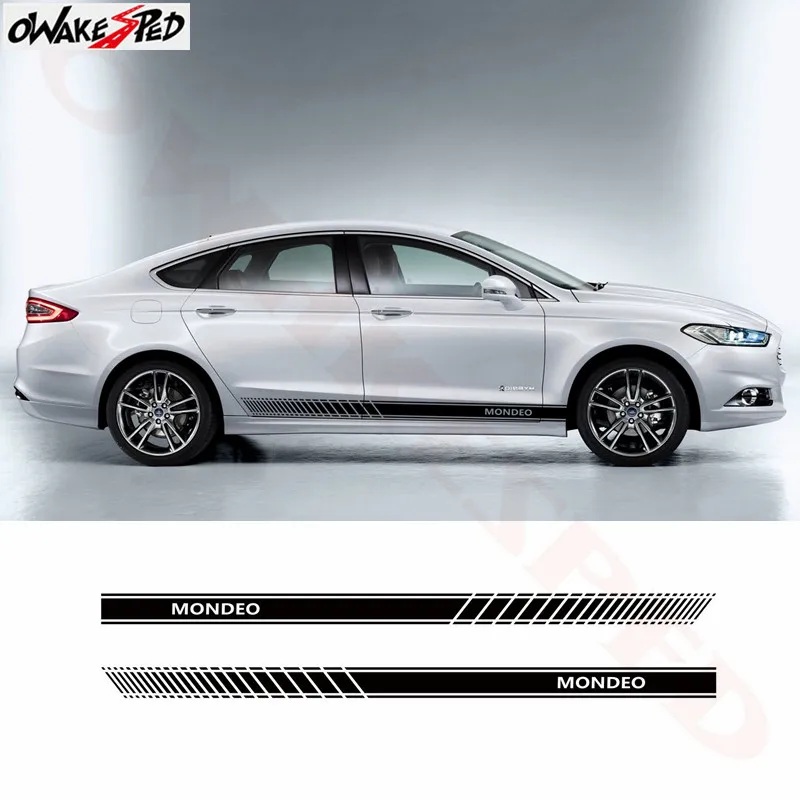 Автомобильная Спортивная наклейка s боковые полосы юбка декоративная Виниловая