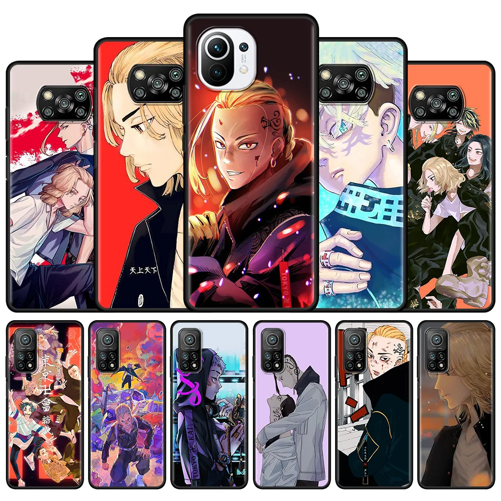 

Black Case for Xiaomi Poco X3 NFC X3Pro M3 Pro 5G F3 GT X3 GT Pocophone F1 Back Phone Cover Bag Fundas Tokyo Revengers