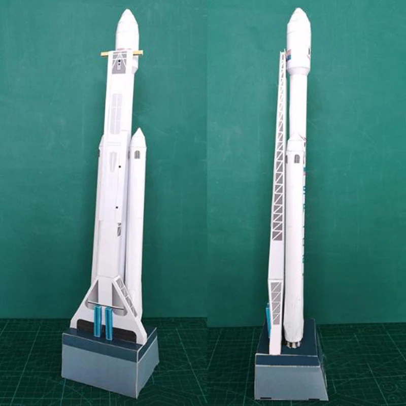 42 см 1:160 Spacex Falcon Heavy duty Rocket 3D бумажная модель сделай сам космический игрушечный