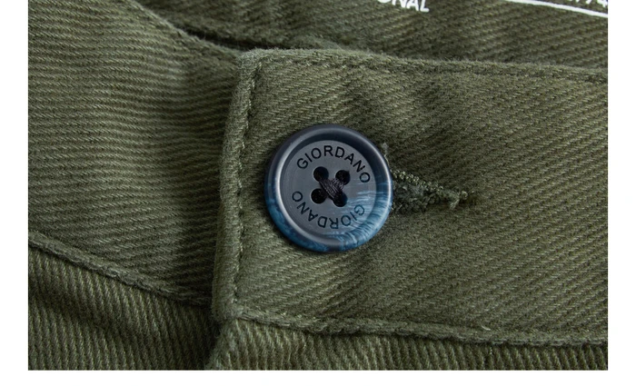 Giordano мужские повседневные джинсовые брюки на средней талии, из натурального хлопка