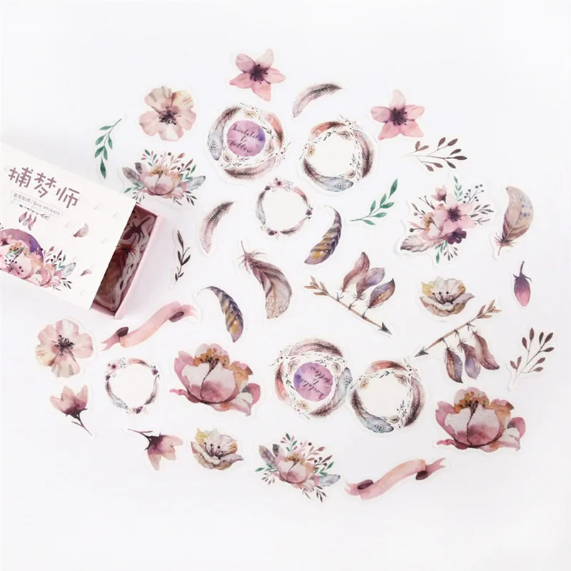 Imixlot 40Pcs/Box Forest Theme Stickers Diary DIT Decorative Plant Crafts Scrapbooking Lable Sealing | Дом и сад