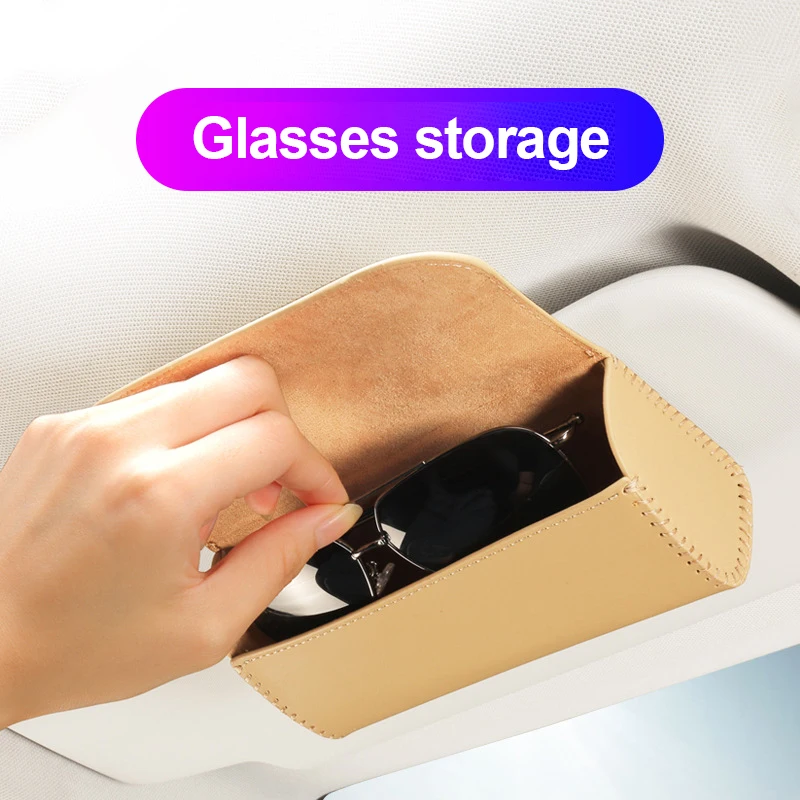 

Car Sunglasses Case Magnetic Car Sunshade Glasses Case Finisher Glasses Storage Case Frame