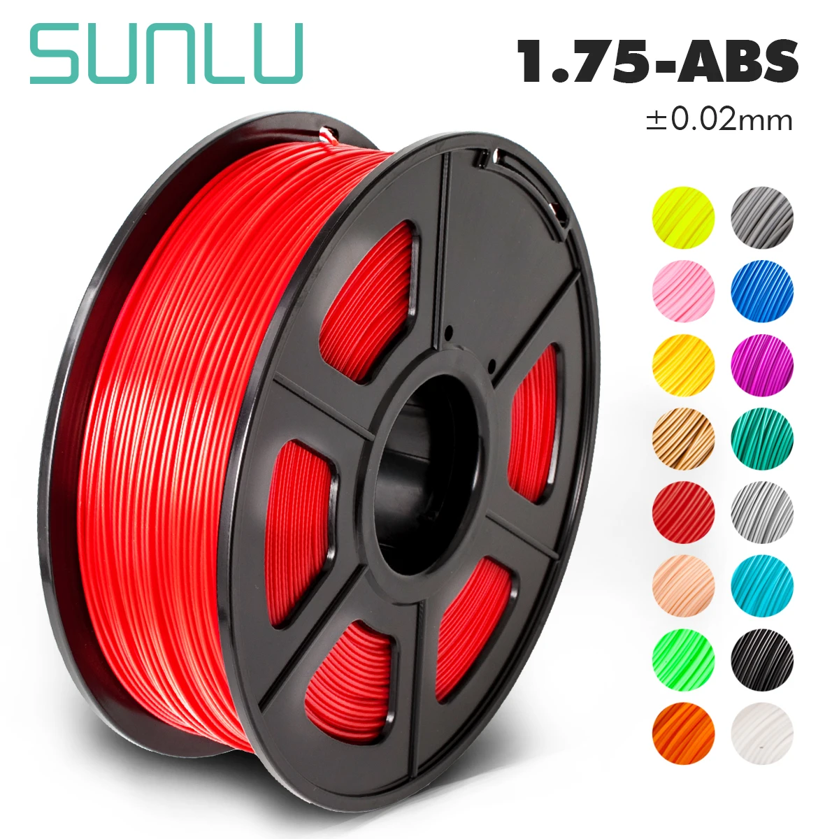 SUNLU 3D ABS нити 1,75 мм производителя разные цвета, размеры: 1 кг пластиковые катушки 3D принтеры нити impressora 3D нити