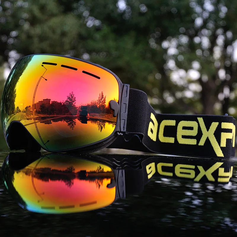 ACEXPNM 2019 Лыжные очки с маской для мужчин и женщин, защита от УФ-лучей, анти-фог, снеговой.