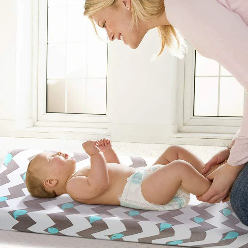 Almohadilla de cambio de pa&ntilde;al para beb&eacute;, colch&oacute;n impermeable suave para beb&eacute;, S&aacute;bana de cama, cubierta de esterilla de cambio infantil-3