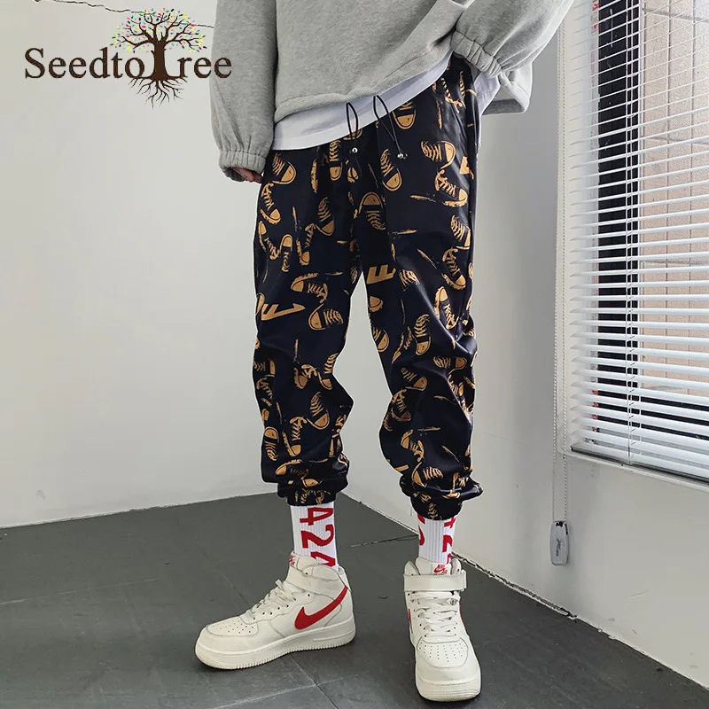 

Men's and Women's Casual Pants Overalls Loose Couple Outfit Hip Hop Fashion Printed Trousers Cargo Pants