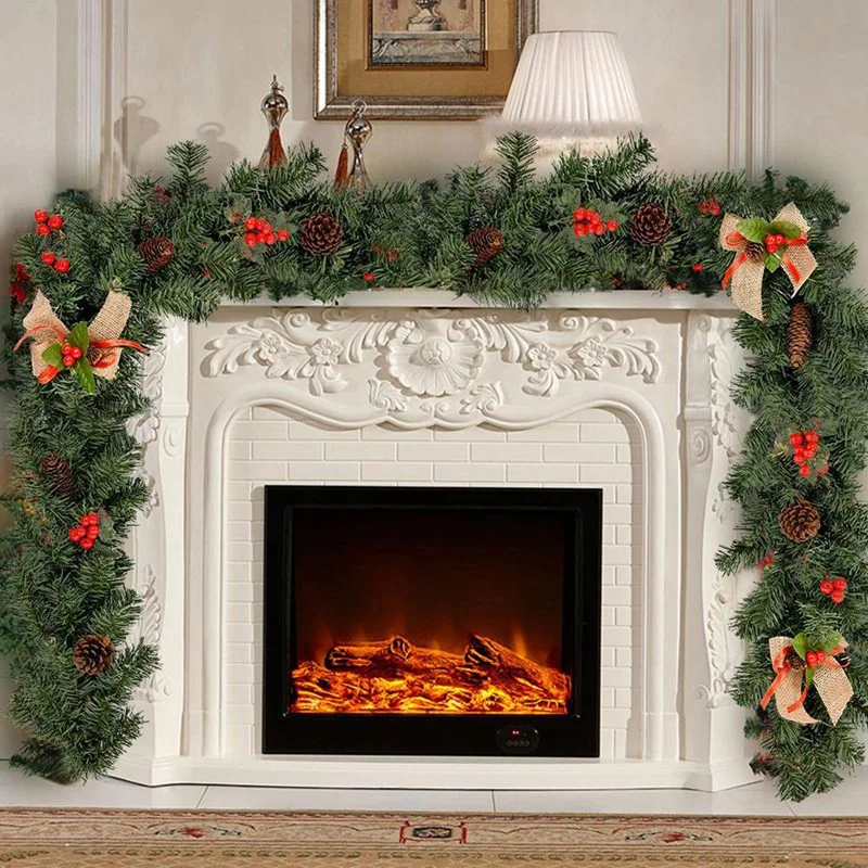 

2021 Xmas Supplies 1.8M Christmas Decoration Bar Tops Ribbon Garland Christmas Tree Ornaments Green Tree Party Supplies