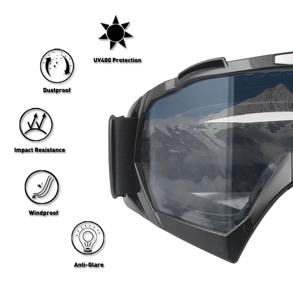 Прозрачные линзы очки для мотокросса регулируемые на шлем мотоциклетные горного