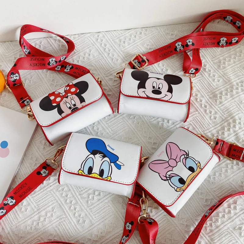 

Disney Mickey Shoulder Bags Mouse Minnie Girl Small Bag Donald Duck Mini Shoulder Bag Cartoon Baby Coin Purse Crossbody Bag