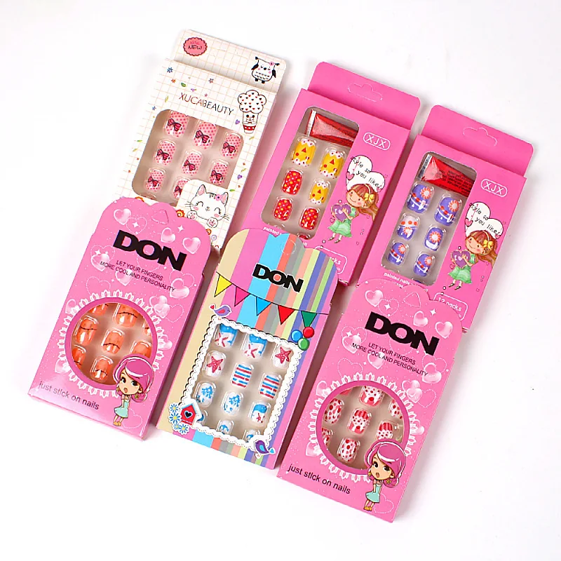 

12 шт./компл., накладные ногти розового цвета