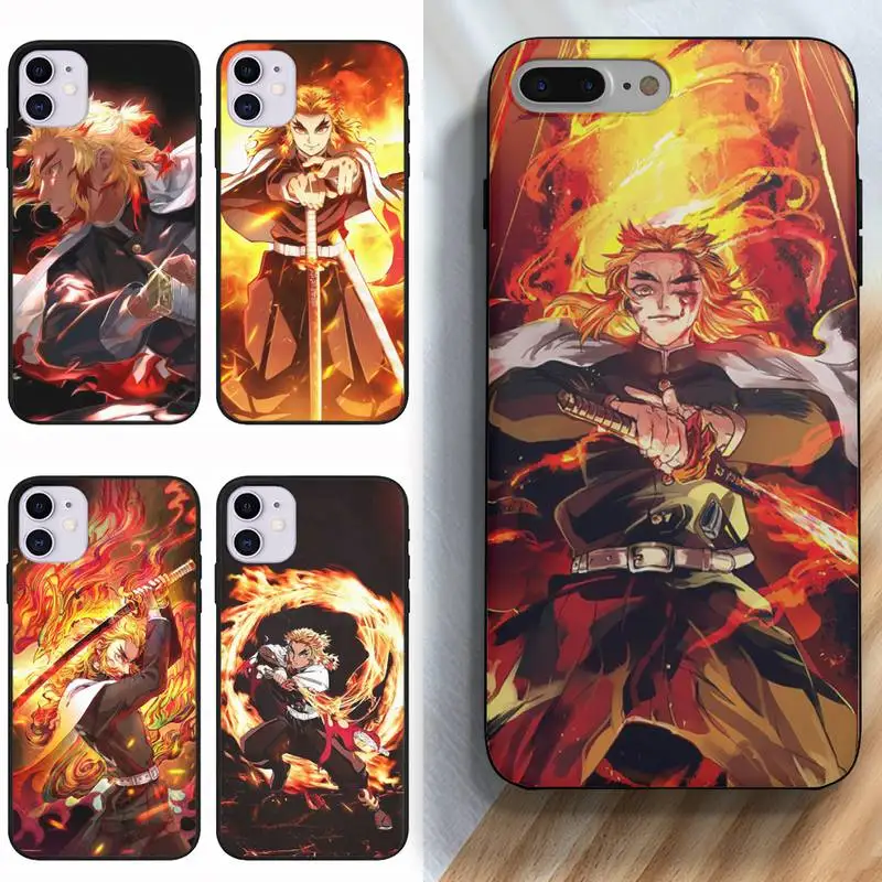 

Demon Slayer Rengoku Kyoujurou Phone Case Fundas Shell Cover For Iphone 6 6s 7 8 Plus Xr X Xs 11 12 13 Mini Pro Max