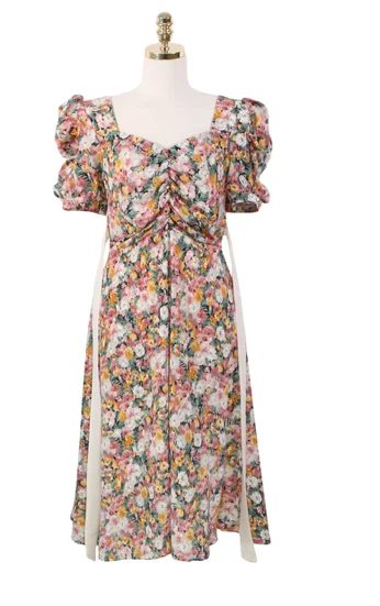 

S-XL Plus Size New Summer Dress Girls Boho Party Female Vintage Dress Print Short Sleeve Women Dresses Evening Robe Vestido