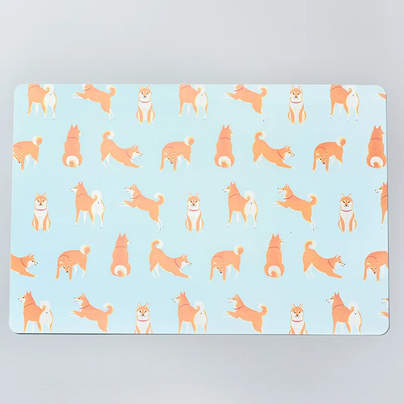 Shiba Индивидуальный Настольный коврик из ПВХ, изоляционный коврик, подставка для напитков, цветок, Рождественская салфетка под приборы, миска для столовой, кухонные аксессуары, украшение дома - Цвет: Shiba