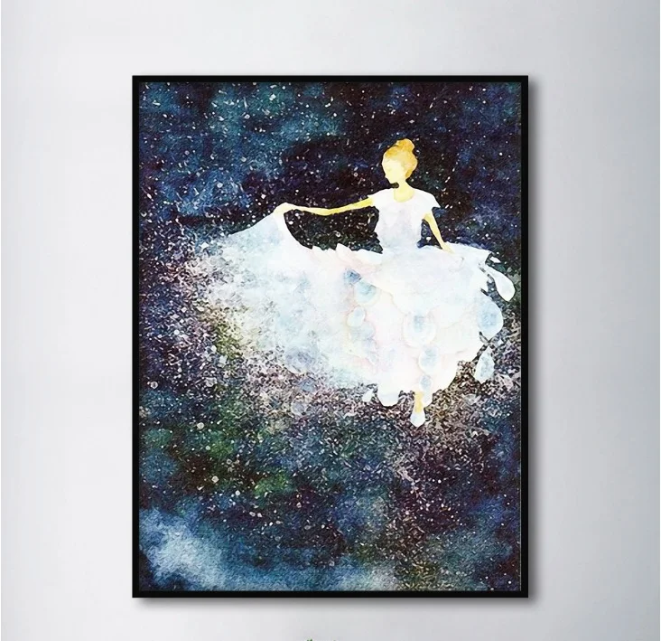 Маленькая свежая Белая декоративная картина в стиле ретро для девочек Модульная