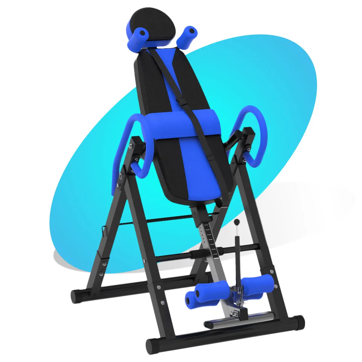 

Inversion Table Fitness Chiropractic Back Stretcher Machine Safety Reflexology Pad Home Gym Training Foldable Upside Down Device