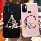 Милый чехол с буквами и цветами для OPPO A53 чехол A53 A53S 2020 A32 Мягкий силиконовый чехол для OPPO A53 A 53 A32 Coque