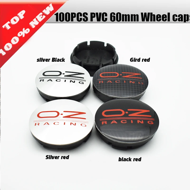 

100PCS/lot 56mm Wheel Center Caps Emblem Badge logo stickers fit for OZ logo center caps car model o.z oz racing car styling