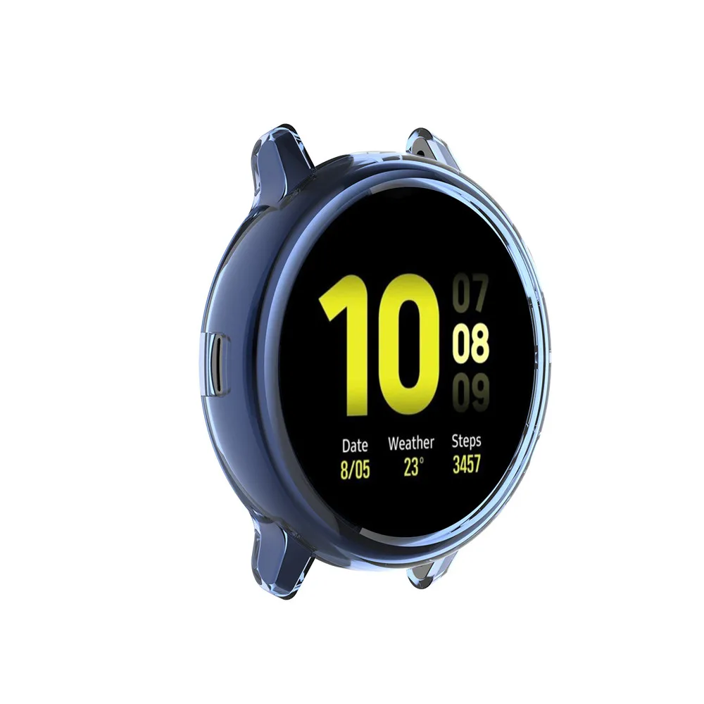 Прозрачный защитный силиконовый из ТПУ чехол для samsung galaxy watch active 2 44 мм 40 мм SM-R830 R820 чехол Сменные аксессуары