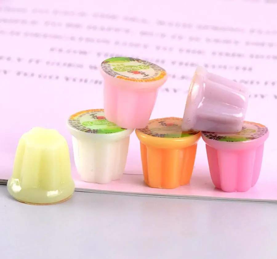 

Миниатюрный Кабошон из смолы, имитация пищевого желе, пудинг, изделия из смолы, для кукольного домика, аксессуары для детских игрушек