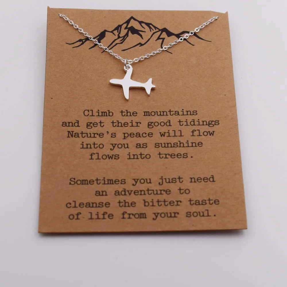 Санлань Ожерелье самолетик Wanderlust ювелирные изделия подарок для