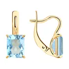 Серьги SOKOLOV из золота с топазами, Золото, 585, Женские, Серьги 2022 тренд, Оригинальная продукция