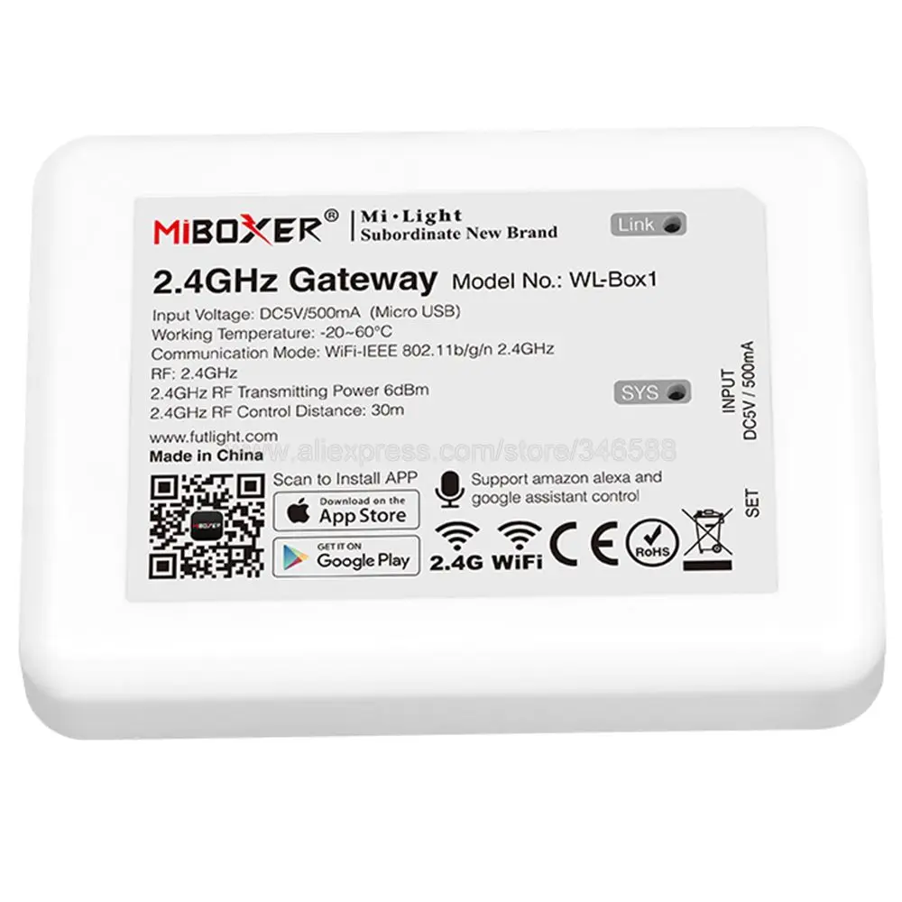 Беспроводное управление Wifi Miboxer 5 в постоянного тока Поддержка iOS/Andriod через