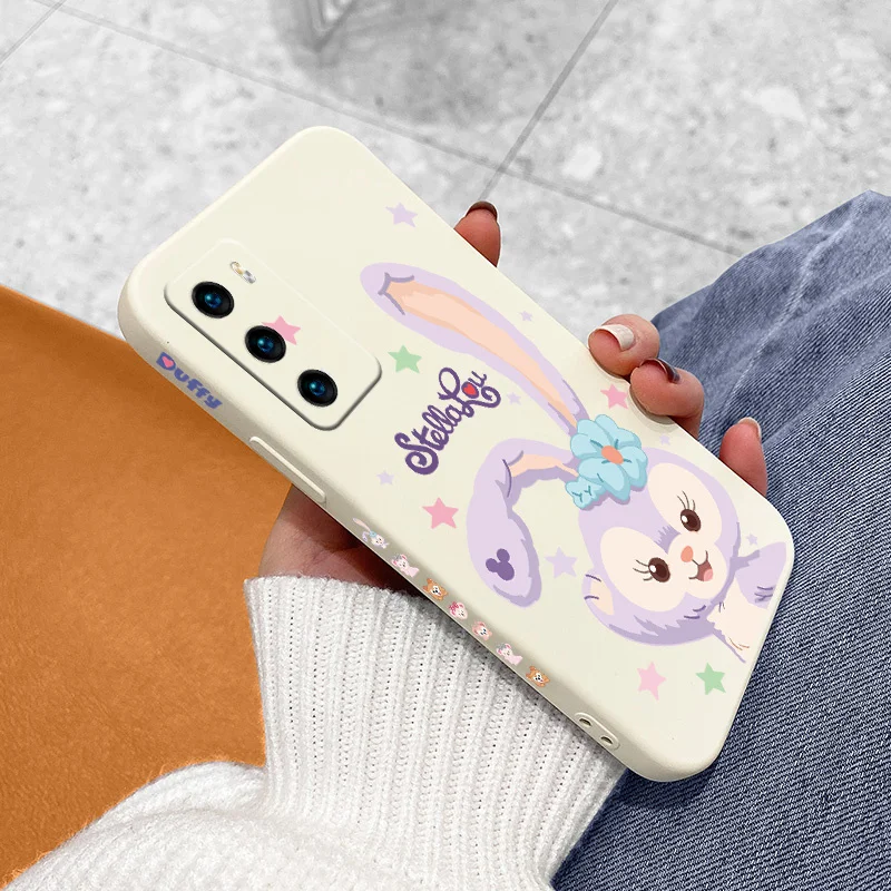 

Cute Cartoon Pattern Liquid Silicone Case For Huawei P40 p40lite P40pro P30 P20 Mate 40 40Pro 30 p30pro p30lite 20