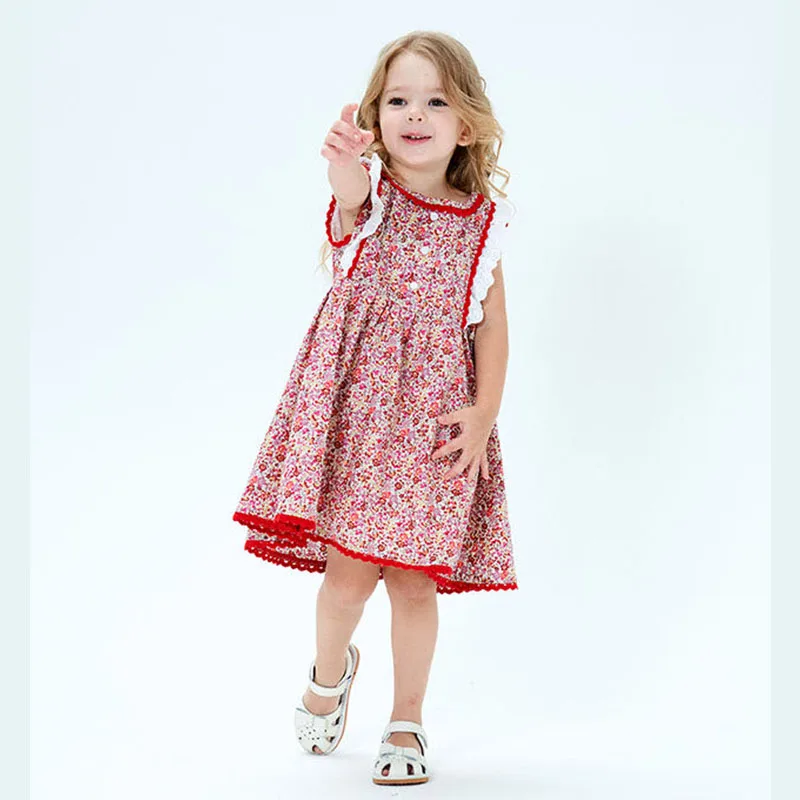 Платье для девочек красное платье с принтом летнее нового дизайна 2020 | Мать и