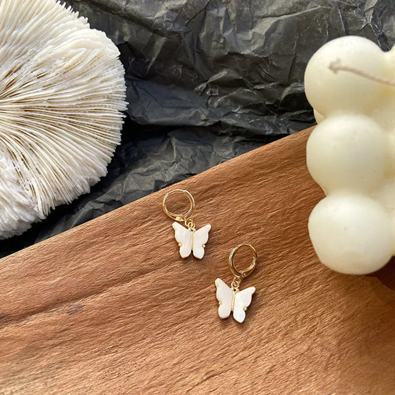 

Shell Butterfly Earrings Net Red Minority Earrings Femininity Earrings