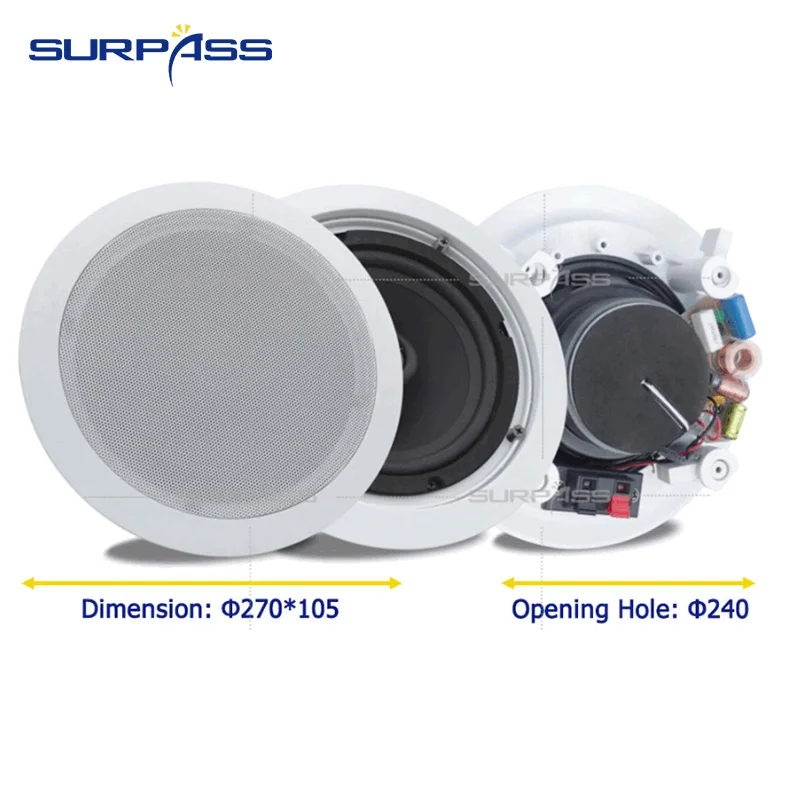 Высококачественный домашний коаксиальный вход в потолок акустические системы 8