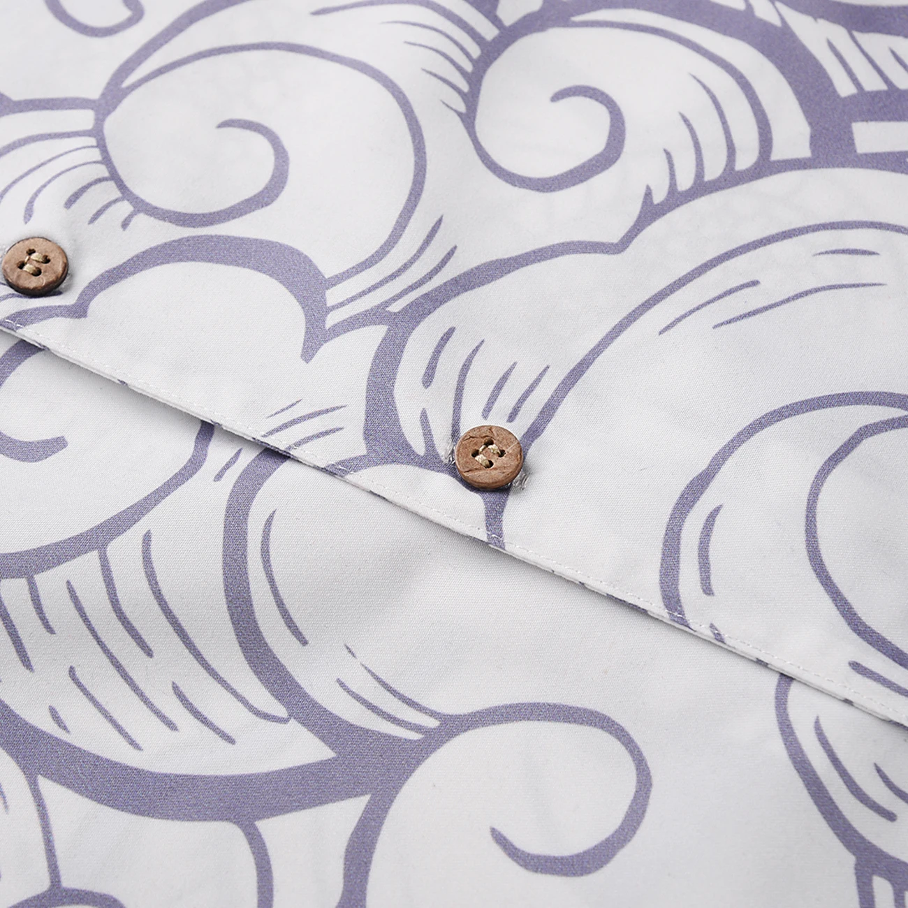 Мужские рубашки с коротким рукавом в стиле хип хоп принтом облачного дракона