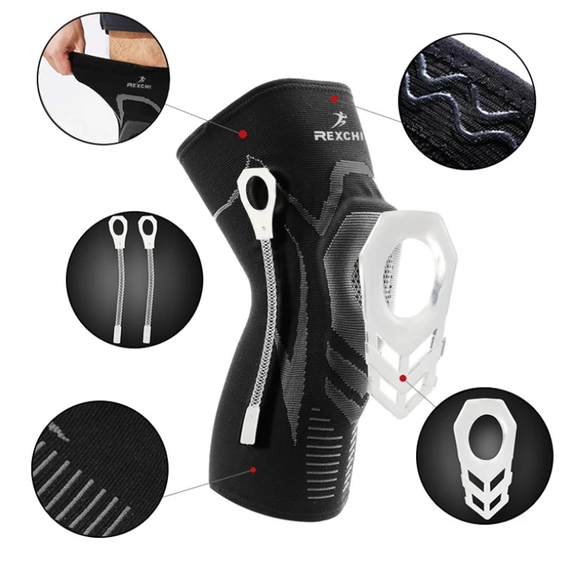 

Новые спортивные наколенники для баскетбола, Эластичный Нескользящий коленный фиксатор, наколенник с поддержкой, силиконовая подкладка дл...