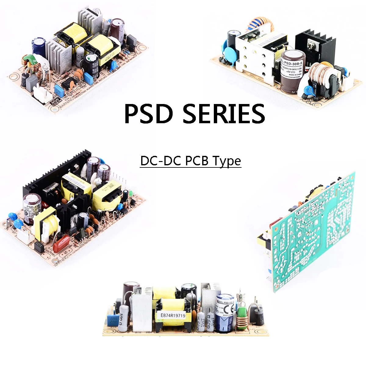 PSD 05/15/30/45 A/B/C 05/12/24 DC Тип PCB единичный выходной источник питания 2:1 широкий диапазон