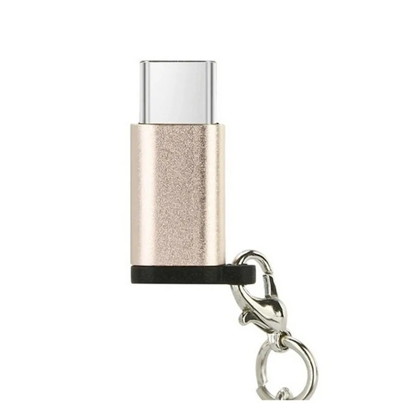 Брелок Тип usb C кабель-переходник «папа»-Micro USB переходник с внутренней резьбой Тип usb-C Поддержка OTG usb флэш накопитель для Xiaomi 4C/LeTV/huawei/htc Oneplus планшетный компьютер LG